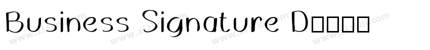 Business Signature D字体转换